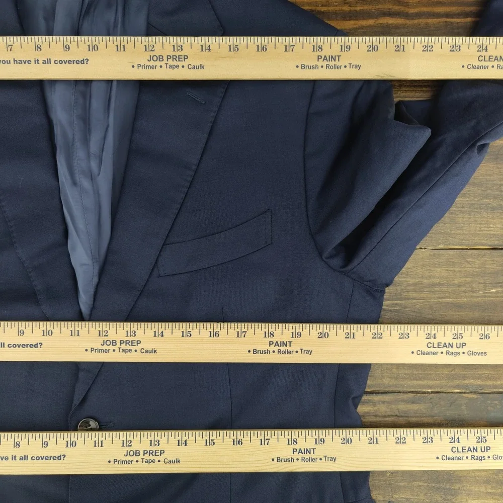 Suitsupply Men's Sport Coat Blazer Two Button Navy Vitale Wool Surgeon 46S‎